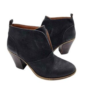 Black Leather Ankle Boots
